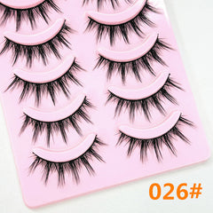5 Pairs False Eyelashes, Mink-Like False Eyelashes, Natural and Volumizing False Eyelashes, Lash Extension Effect, Essential Makeup Tool for Travel