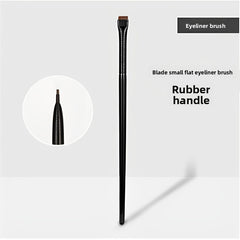 Ultra-Thin Precision Makeup Brush Flat Head Eyeliner & Eyebrow Brush Fine Bristles for Precise Lower Lash Line & Angled Application Compact and Portable Ideal for Daily Makeup
