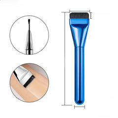 Professional Foundation Makeup Brush Stainless Steel Facial Makeup Tool Kit (Ultra-Thin Foundation Brush + Acrylic Transparent Makeup Palette + Stainless Steel Spatula)