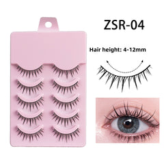 False Eyelashes Full Hard Stem Natural Look