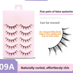 5 Pairs False Eyelashes, Mink-Like False Eyelashes, Natural and Volumizing False Eyelashes, Lash Extension Effect, Essential Makeup Tool for Travel