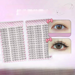 False Eyelashes Book Natural Curled Clusters