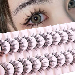False Eyelashes 10 Pairs Natural Look