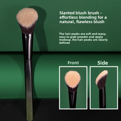 Angled Concealer Brushes with Soft Fiber Bristles for Even Powder Application, Easy Blending