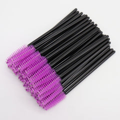 50 Pcs Disposable Mascara Wands, Eyebrow Spoolies Brush for Eyelash Extensions, Eye Lash and Makeup Brush