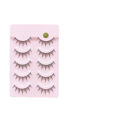 5 Pairs False Eyelashes, Mink-Like False Eyelashes, Natural and Volumizing False Eyelashes, Lash Extension Effect, Essential Makeup Tool for Travel