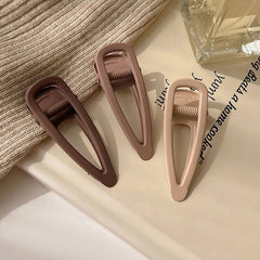 Milk Coffee Brown Hair Clips Korean Style Duckbill Clip Hair AccessoriesVersatile Use Ideal For Securing Bangs Side Hair And Flyaways With Multiple Clip Shapes Including Duckbill, Cross, Square And Round Designs