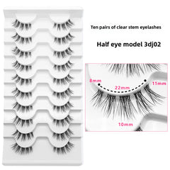 False Eyelashes 10 Pairs Natural Look