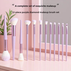 12pcs Makeup Brushes Set, Soft Bristle Eye Shadow Brush, Professional Eye Makeup Brushes Kit for Blending Concealer Eyebrow Eyeliner, Portable Cosmetic Brushes
