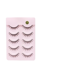 5 Pairs False Eyelashes, Mink-Like False Eyelashes, Natural and Volumizing False Eyelashes, Lash Extension Effect, Essential Makeup Tool for Travel