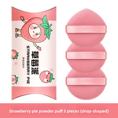 Ultra-Soft Pineapple Yolk Pastry Cushion Beginner-Friendly Cute Fruit Print Makeup Set, Soft High-Density Wet & Dry Dual-Use Air Cushion Puff