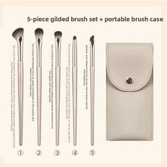 Gilded Professional Makeup Brush Set with Travel Case Suitable for Foundation Brush Blush Brush Eyeshadow Brush