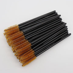 50 Pcs Disposable Mascara Wands, Eyebrow Spoolies Brush for Eyelash Extensions, Eye Lash and Makeup Brush