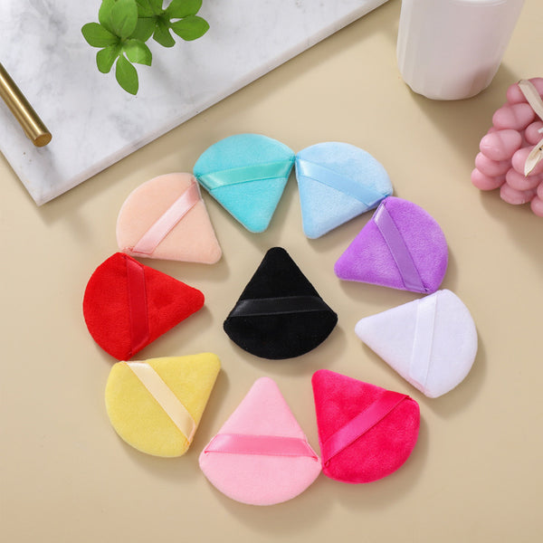 Triangular loose powder puff, fan-shaped powder puff
