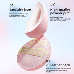 Butterfly Ribbon Marshmallow Powder Puff