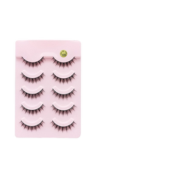5 Pairs False Eyelashes, Mink-Like False Eyelashes, Natural and Volumizing False Eyelashes, Lash Extension Effect, Essential Makeup Tool for Travel