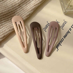 Milk Coffee Brown Hair Clips Korean Style Duckbill Clip Hair AccessoriesVersatile Use Ideal For Securing Bangs Side Hair And Flyaways With Multiple Clip Shapes Including Duckbill, Cross, Square And Round Designs