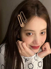 Milk Coffee Brown Hair Clips Korean Style Duckbill Clip Hair AccessoriesVersatile Use Ideal For Securing Bangs Side Hair And Flyaways With Multiple Clip Shapes Including Duckbill, Cross, Square And Round Designs