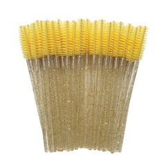 50 Pcs Disposable Mascara Wands, Eyebrow Spoolies Brush for Eyelash Extensions, Eye Lash and Makeup Brush