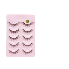 5 Pairs False Eyelashes, Mink-Like False Eyelashes, Natural and Volumizing False Eyelashes, Lash Extension Effect, Essential Makeup Tool for Travel