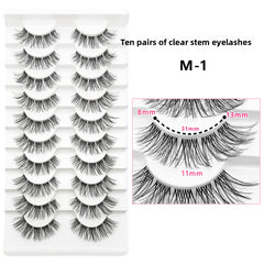 False Eyelashes 10 Pairs Natural Look