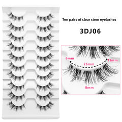 False Eyelashes 10 Pairs Natural Look