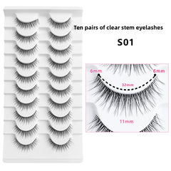 False Eyelashes 10 Pairs Natural Look