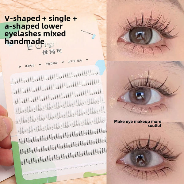 Natural Cluster False Eyelashes and Reusable Cluster Lashes. Large Capacity Adhesive Eyelash Extensions for a Fuller, Great for Enhancing Eye Charm