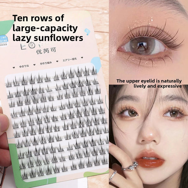 Natural Cluster False Eyelashes and Reusable Cluster Lashes. Large Capacity Adhesive Eyelash Extensions for a Fuller, Great for Enhancing Eye Charm