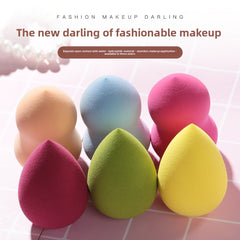 Gourd Shape Makeup Sponge Dual-Use Application Suitable For Both Dry And Wet Makeup Application, Providing Versatile Use For Foundation And Setting Powder