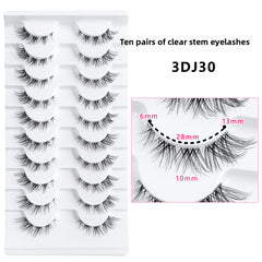 False Eyelashes 10 Pairs Natural Look