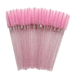 50 Pcs Disposable Mascara Wands, Eyebrow Spoolies Brush for Eyelash Extensions, Eye Lash and Makeup Brush