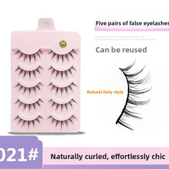 5 Pairs False Eyelashes, Mink-Like False Eyelashes, Natural and Volumizing False Eyelashes, Lash Extension Effect, Essential Makeup Tool for Travel