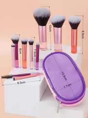Mini Makeup Brushes with Brush Pouch