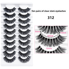 False Eyelashes 10 Pairs Natural Look