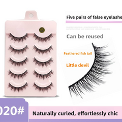 5 Pairs False Eyelashes, Mink-Like False Eyelashes, Natural and Volumizing False Eyelashes, Lash Extension Effect, Essential Makeup Tool for Travel