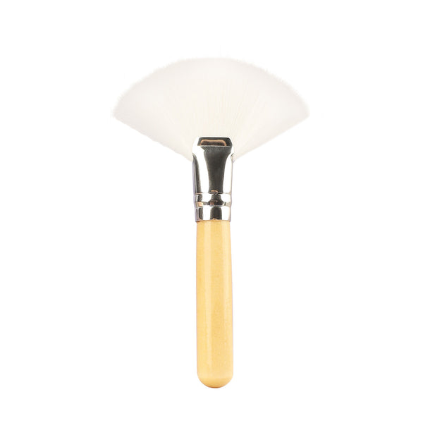 Professional Fan Makeup BrushFan-shaped design - Unique shape for precise application and even coverage  Soft fiber bristles - Gentle on skin, ideal for sensitive areas