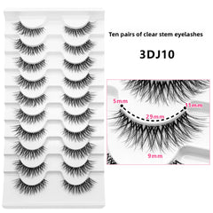 False Eyelashes 10 Pairs Natural Look