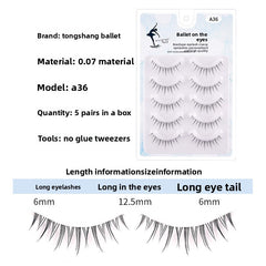 Transparent Stem False Eyelashes for Natural Nude Makeup