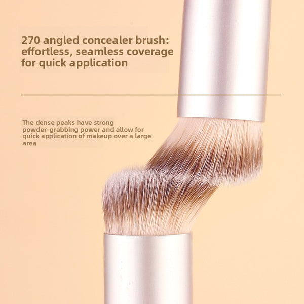 Angled Concealer & Contour Brush Suitable for All Skin Types  Synthetic Bristles Palm Brush with Angled Tip for Liquid/Powder/cream Application