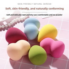 Gourd Shape Makeup Sponge Dual-Use Application Suitable For Both Dry And Wet Makeup Application, Providing Versatile Use For Foundation And Setting Powder