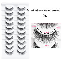 False Eyelashes 10 Pairs Natural Look