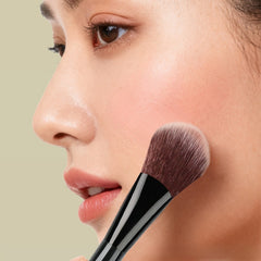 Angled Concealer Brushes with Soft Fiber Bristles for Even Powder Application, Easy Blending