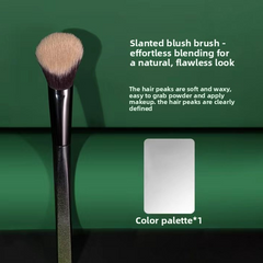 Angled Concealer Brushes with Soft Fiber Bristles for Even Powder Application, Easy Blending