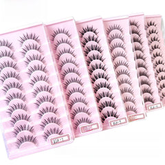False Eyelashes 10 Pairs Natural Look
