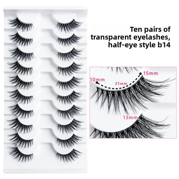 False Eyelashes 10 Pairs Natural Look