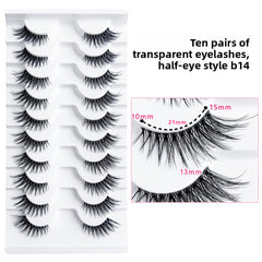 False Eyelashes 10 Pairs Natural Look