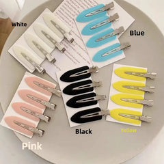 Seamless Hair Clips Solid Color Bangs Side Clips Basic Practical Hairdressing & Makeup, Bangs Clips, Hair Additions, Duckbill Clips, Hairpins, Flyaway Hair Clips