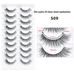 False Eyelashes 10 Pairs Natural Look