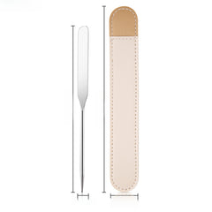 Professional Foundation Makeup Brush Stainless Steel Facial Makeup Tool Kit (Ultra-Thin Foundation Brush + Acrylic Transparent Makeup Palette + Stainless Steel Spatula)